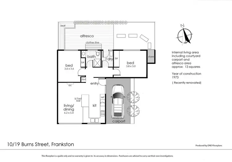 Floorplan of Homely unit listing, 10/19 Burns Street, Frankston VIC 3199