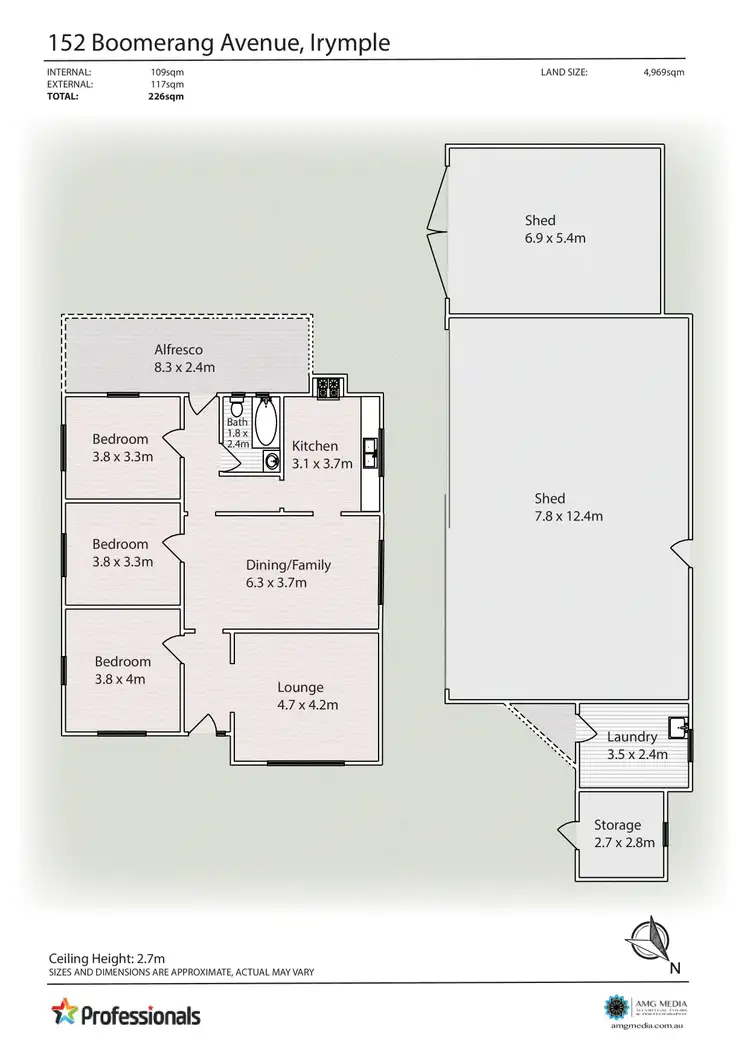 Floorplan of Homely house listing, 152 Boomerang Avenue, Irymple VIC 3498