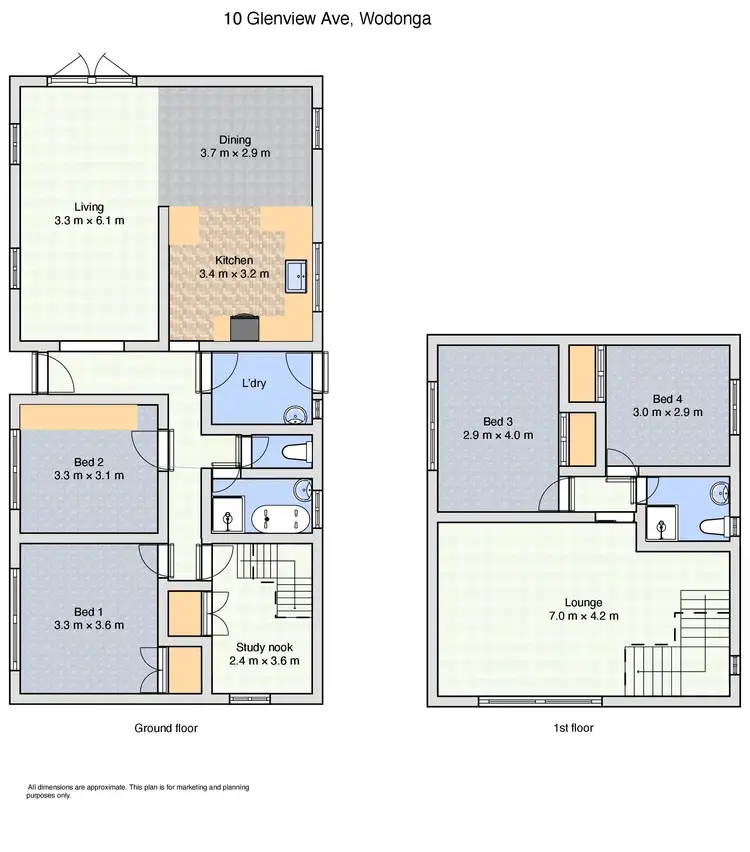 Floorplan of Homely house listing, 10 Glenview Avenue, Wodonga VIC 3690