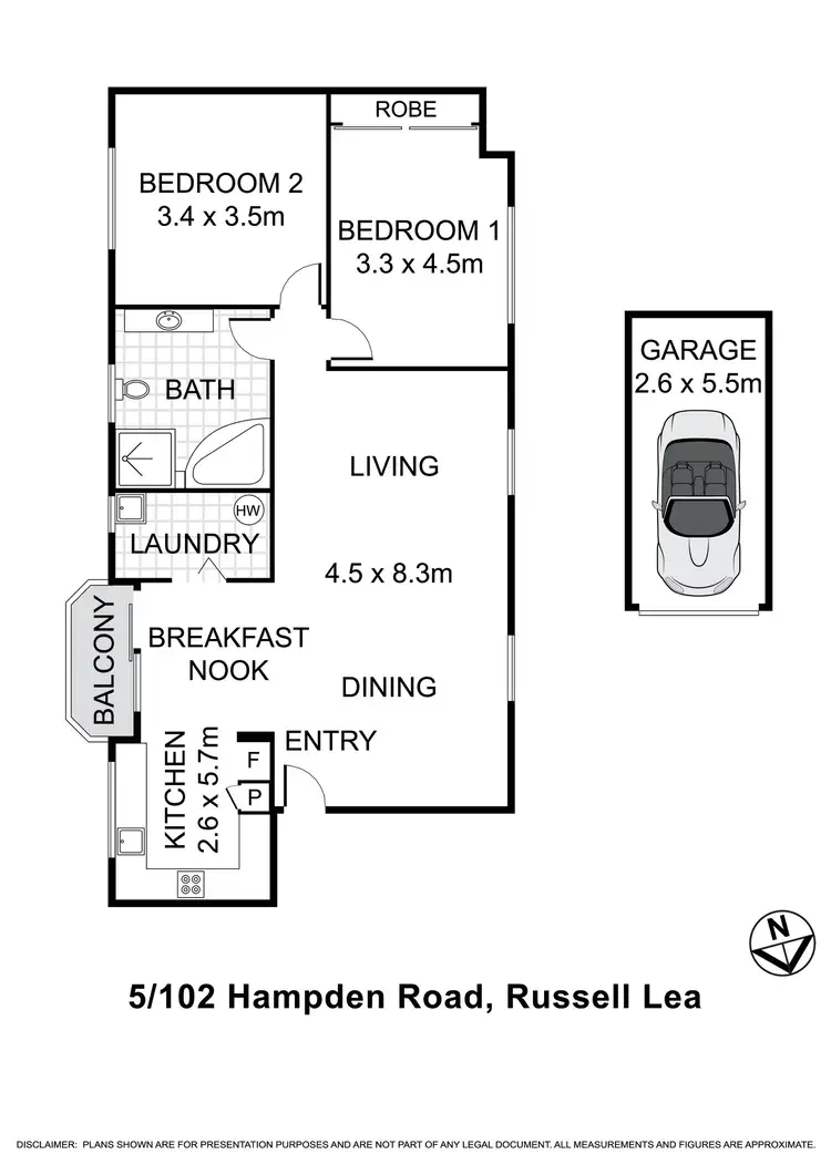 Floorplan of Homely apartment listing, 5/102 Hampden Road, Russell Lea NSW 2046
