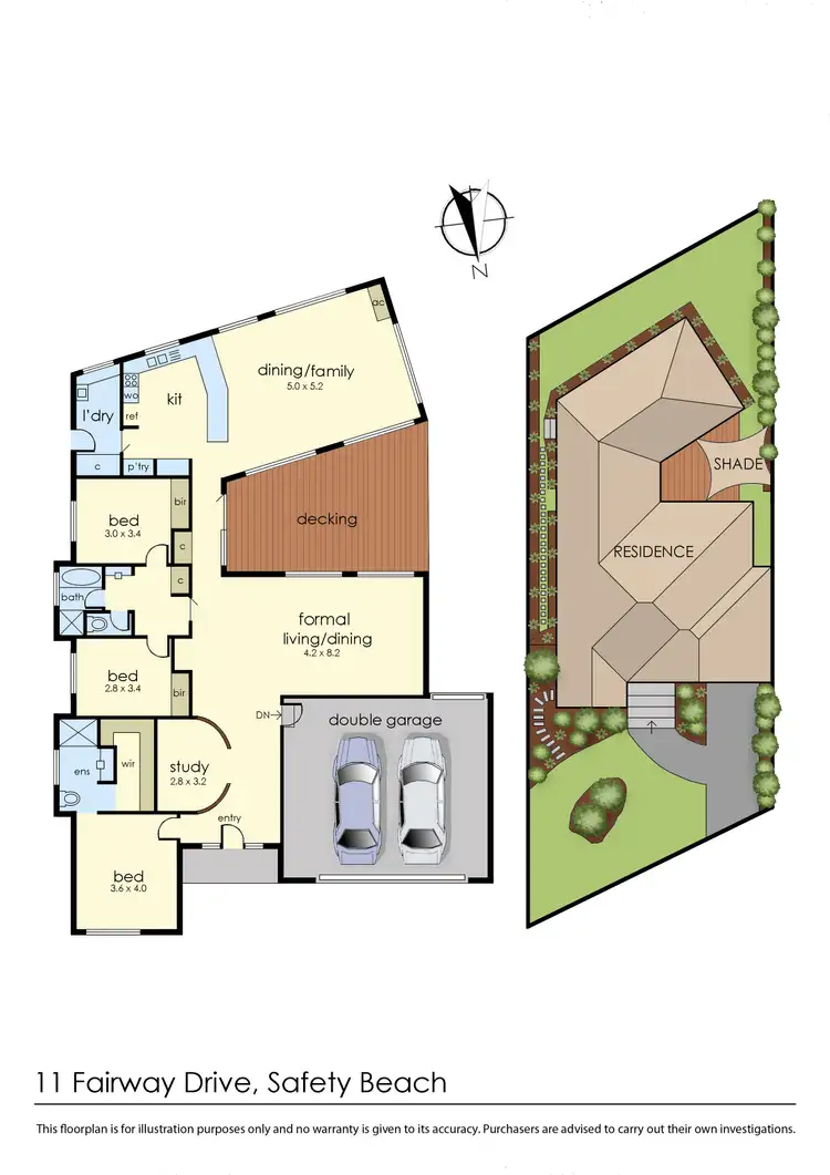 Floorplan of Homely house listing, 11 Fairway Drive, Safety Beach VIC 3936