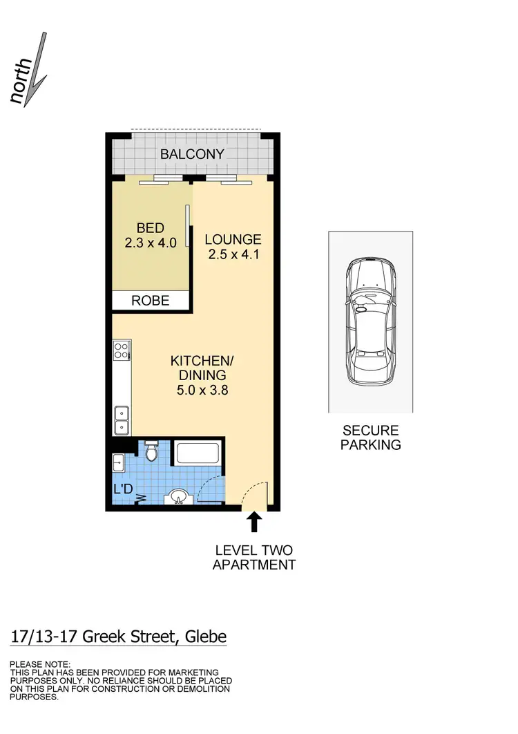 Floorplan of Homely apartment listing, 17/13-17 Greek Street, Glebe NSW 2037
