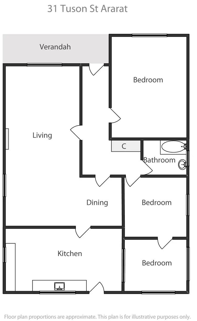 Floorplan of Homely house listing, 31 Tuson Street, Ararat VIC 3377