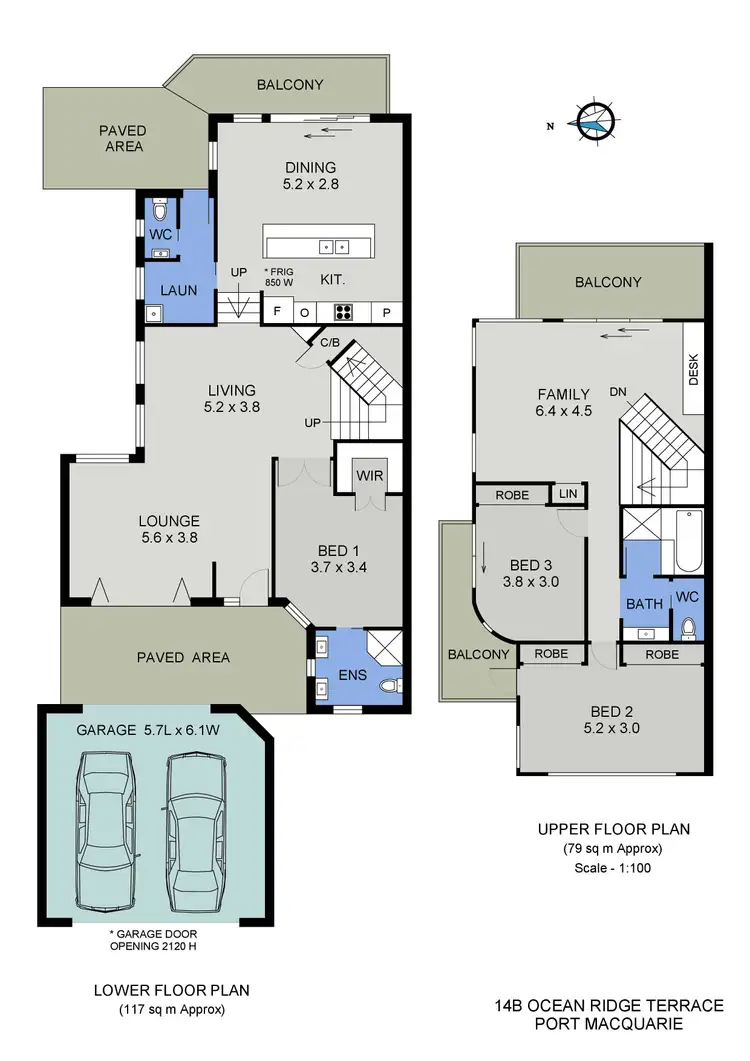 Floorplan of Homely townhouse listing, 14b Ocean Ridge Terrace, Port Macquarie NSW 2444