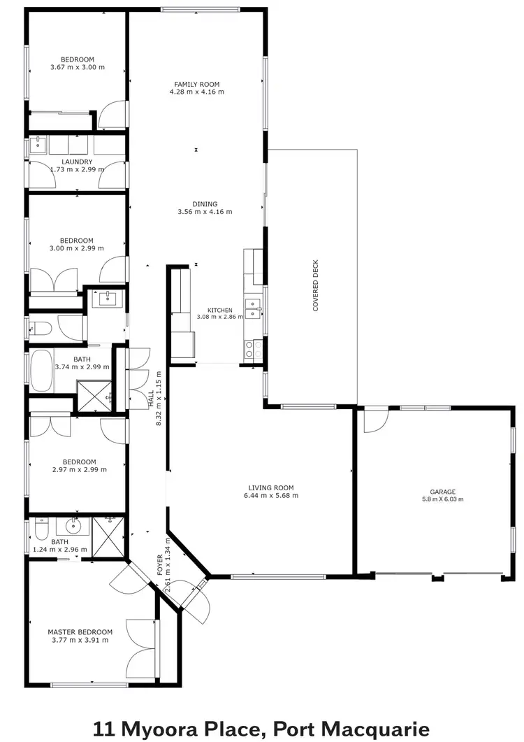 Floorplan of Homely house listing, 11 Myoora Place, Port Macquarie NSW 2444