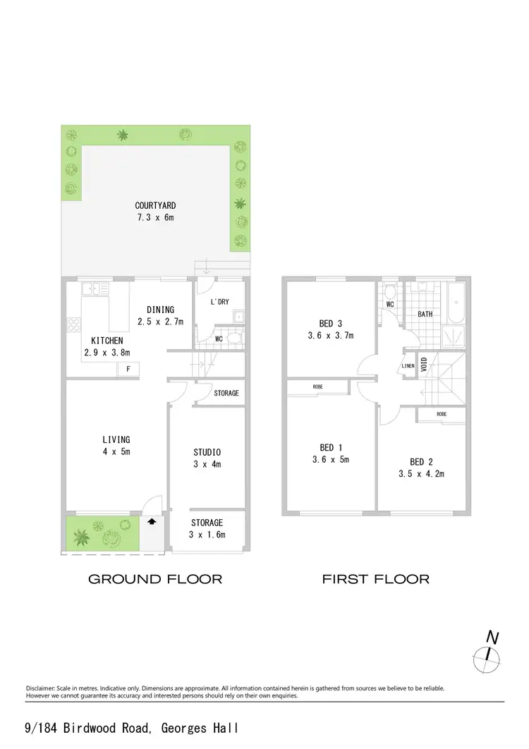 Floorplan of Homely townhouse listing, 9/184 Birdwood Road, Georges Hall NSW 2198