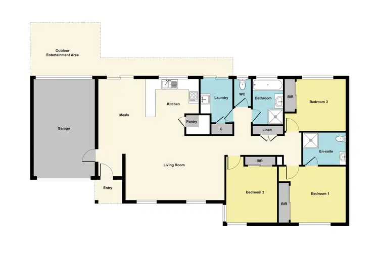 Floorplan of Homely townhouse listing, 3/11 Brophy Street, Brown Hill VIC 3350
