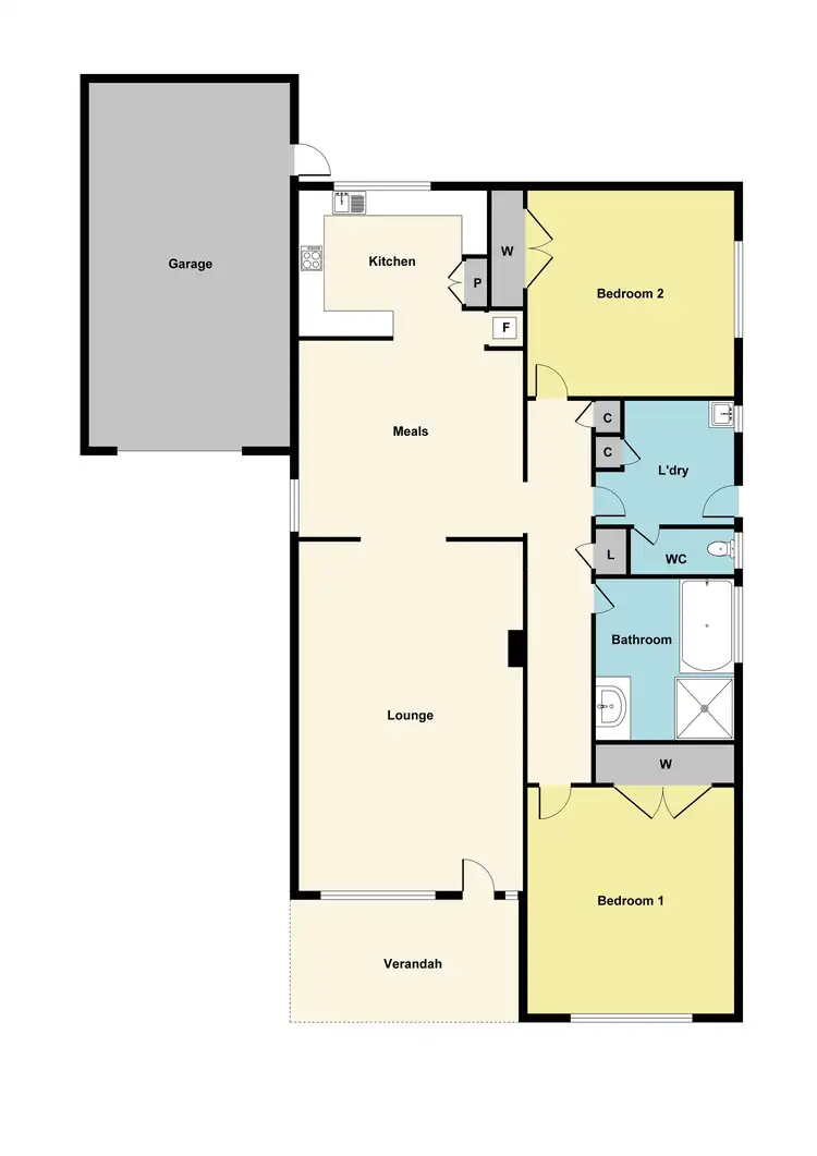 Floorplan of Homely unit listing, 6/1 Canterbury Street, Brown Hill VIC 3350