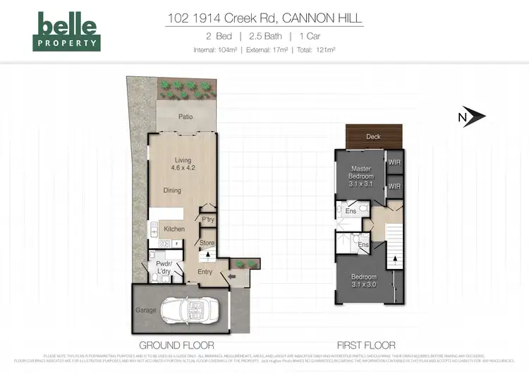Floorplan of Homely townhouse listing, 102/1914 Creek Road, Cannon Hill QLD 4170