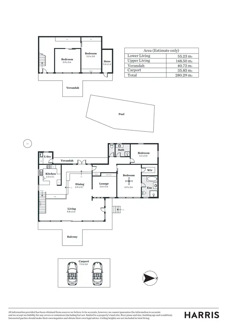 Floorplan of Homely house listing, 8 Weemala Drive, Mitcham SA 5062