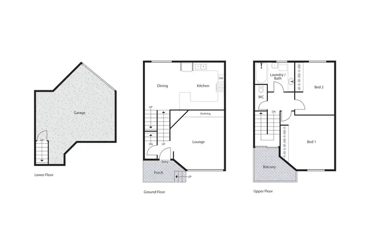 Floorplan of Homely unit listing, 1/131 Port Jackson Circuit, Phillip ACT 2606