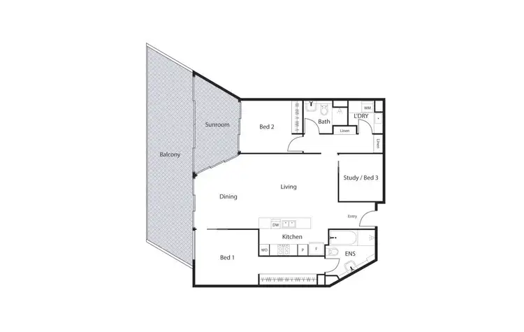 Floorplan of Homely unit listing, 80/13 Eastlake Parade, Kingston ACT 2604