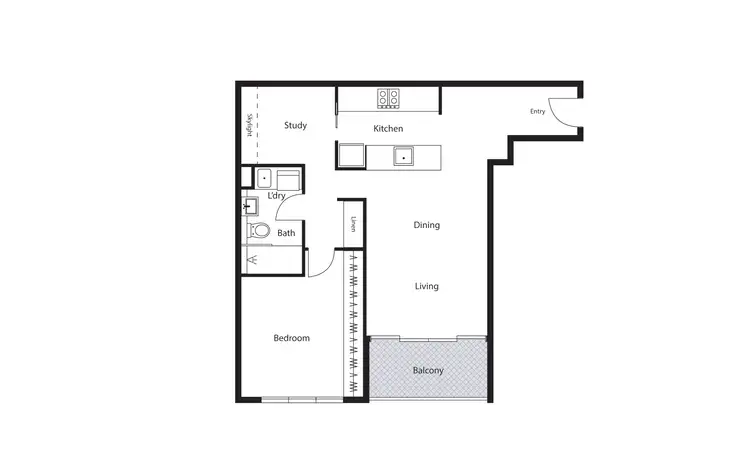 Floorplan of Homely unit listing, 318/50 Eastlake Parade, Kingston ACT 2604