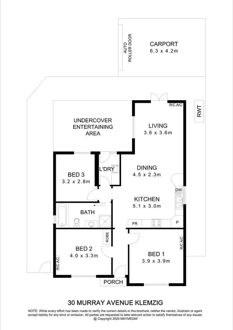Floorplan of Homely house listing, 30 Murray Avenue, Klemzig SA 5087