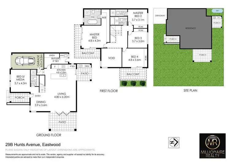Floorplan of Homely semi-detached listing, 29B Hunts Avenue, Eastwood NSW 2122