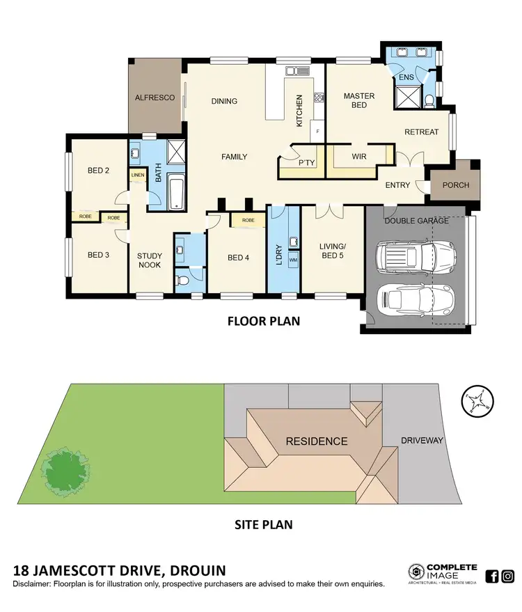 Floorplan of Homely house listing, 18 Jamescott Drive, Drouin VIC 3818