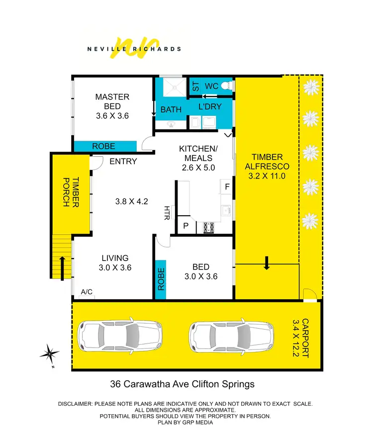 Floorplan of Homely house listing, 36 Carawatha Avenue, Clifton Springs VIC 3222