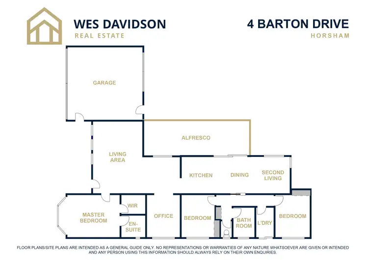 Floorplan of Homely house listing, 4 Barton Drive, Horsham VIC 3400