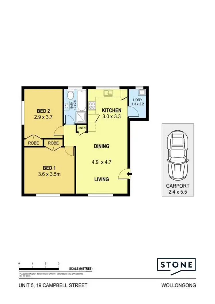 Floorplan of Homely unit listing, 5/19 Campbell Street, Wollongong NSW 2500