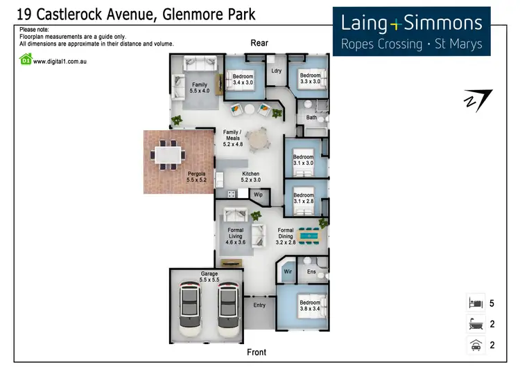 Floorplan of Homely house listing, 19 Castlerock Avenue, Glenmore Park NSW 2745