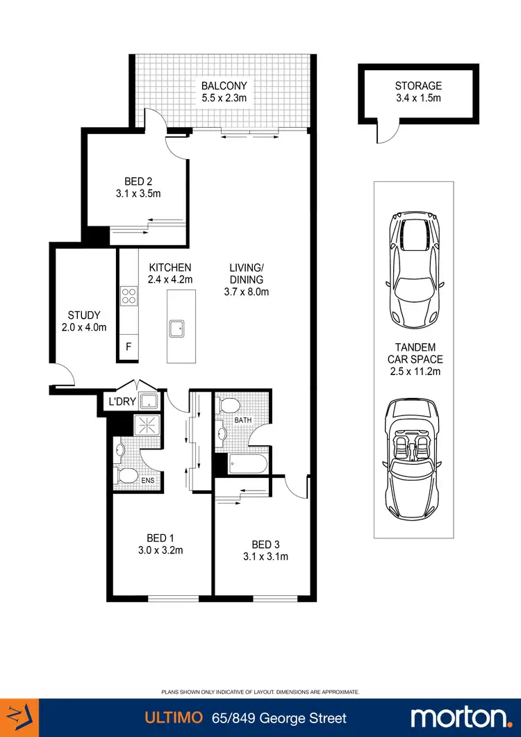 Floorplan of Homely apartment listing, 65/849 George Street, Ultimo NSW 2007
