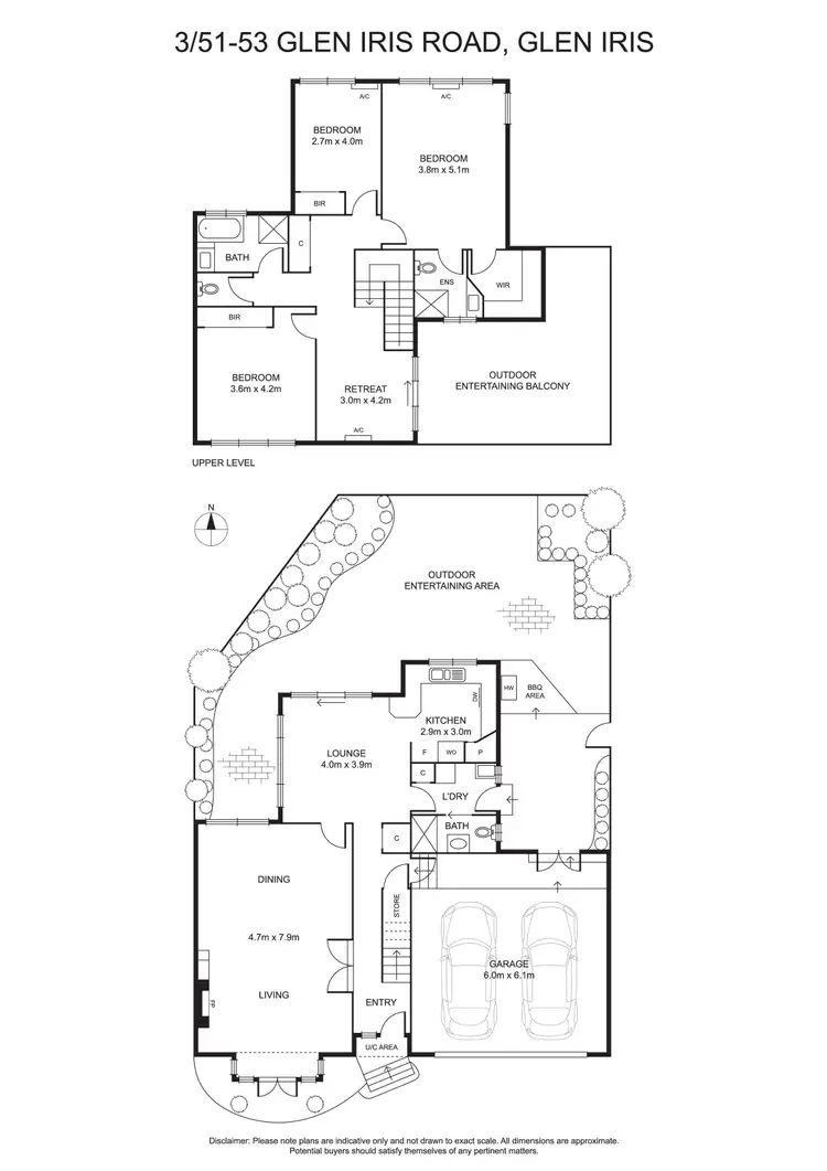 Floorplan of Homely townhouse listing, 3/51-53 Glen Iris Road, Glen Iris VIC 3146