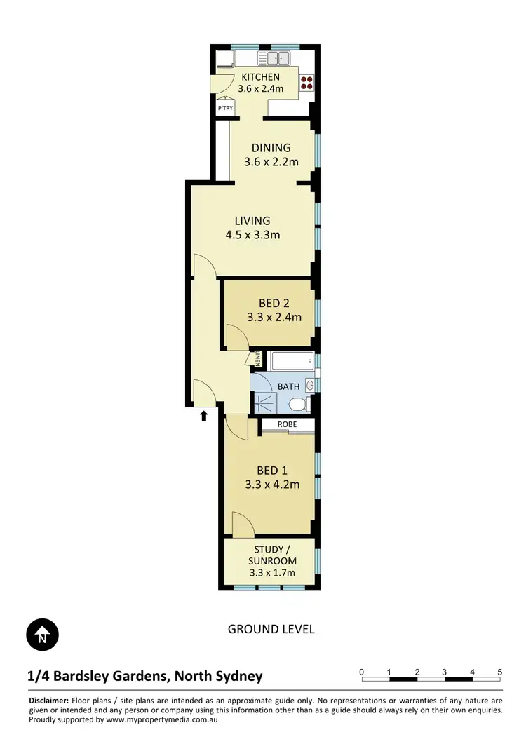 Floorplan of Homely apartment listing, 1/4 Bardsley Gardens, North Sydney NSW 2060