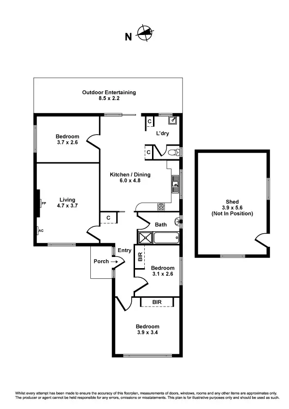 Floorplan of Homely house listing, 6 Nottingham Street, Sunshine North VIC 3020