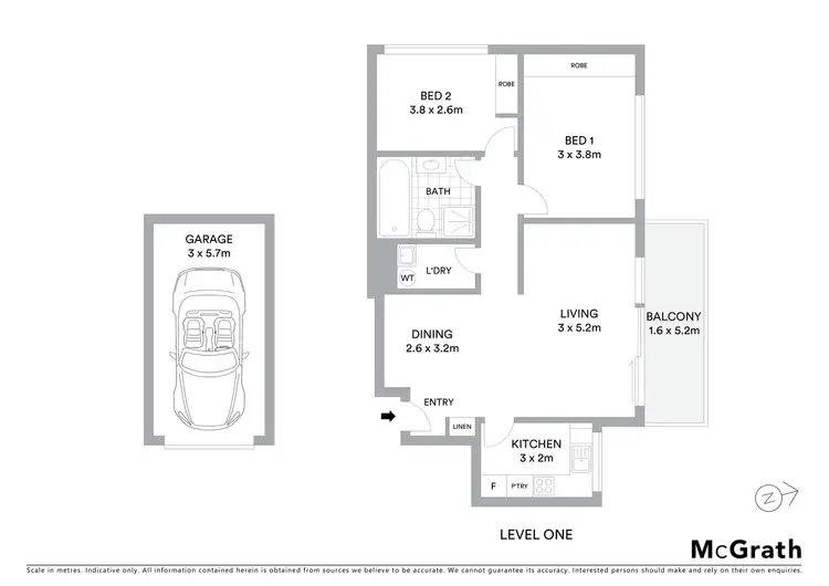 Floorplan of Homely apartment listing, 1a/15 Waverley Crescent, Bondi Junction NSW 2022