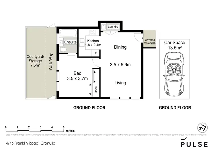 Floorplan of Homely apartment listing, 4/46 Franklin Road, Cronulla NSW 2230