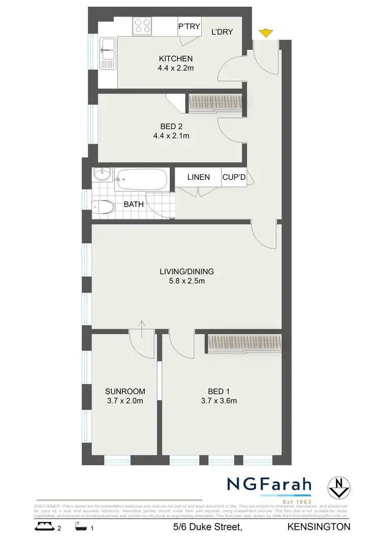 Floorplan of Homely apartment listing, 5/6 Duke Street, Kensington NSW 2033