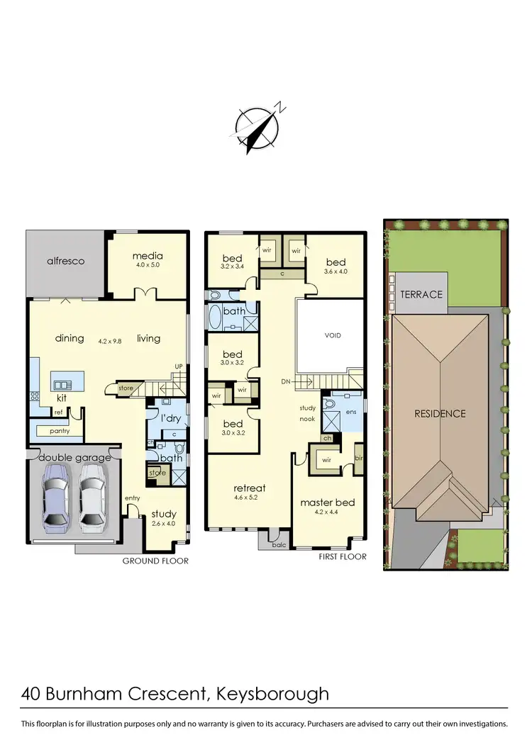 Floorplan of Homely house listing, 40 Burnham Crescent, Keysborough VIC 3173