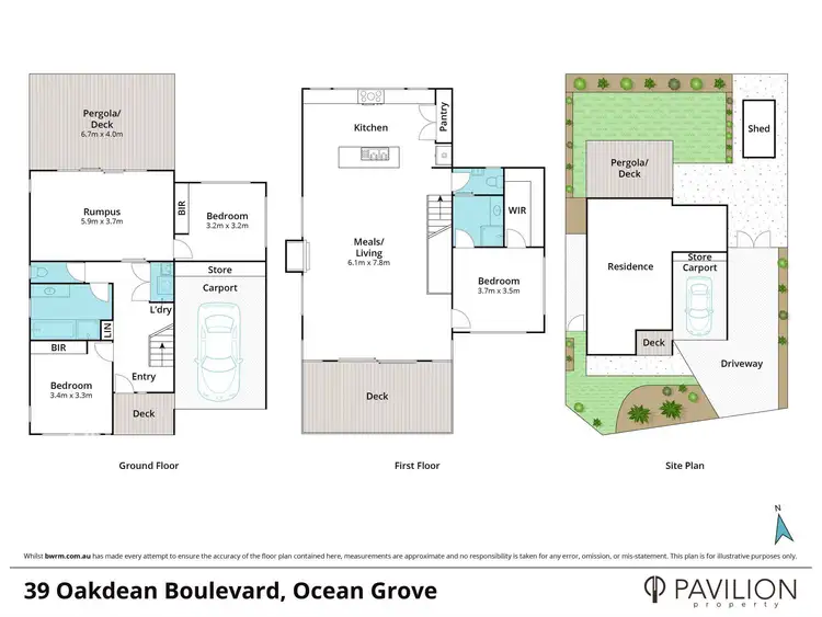 Floorplan of Homely house listing, 39 Oakdean Boulevard, Ocean Grove VIC 3226