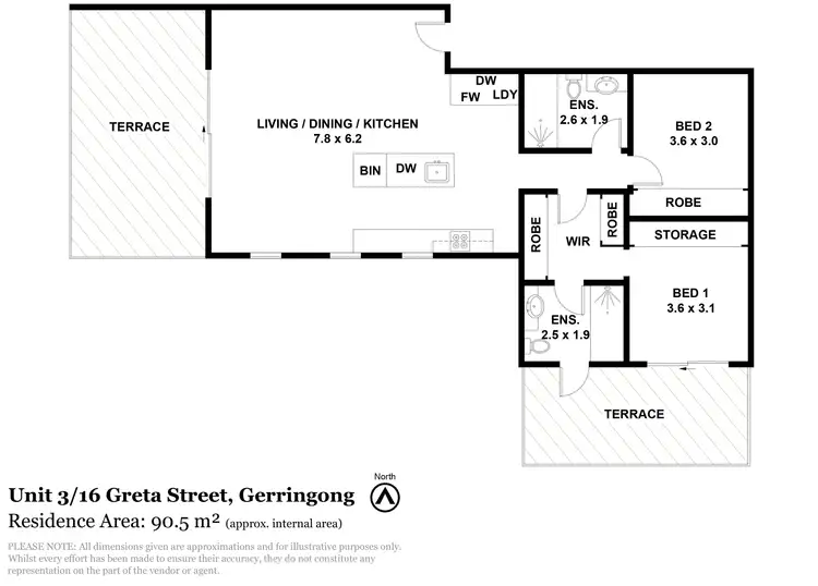 Floorplan of Homely unit listing, 3/16 Greta Street, Gerringong NSW 2534