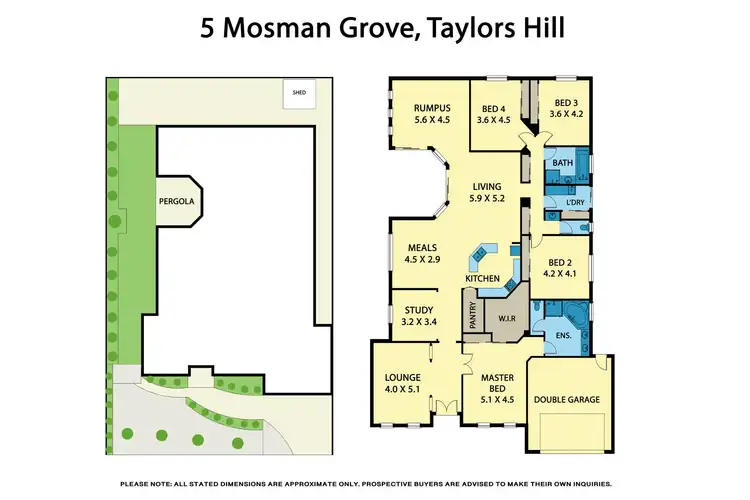 Floorplan of Homely house listing, 5 Mosman Grove, Taylors Hill VIC 3037