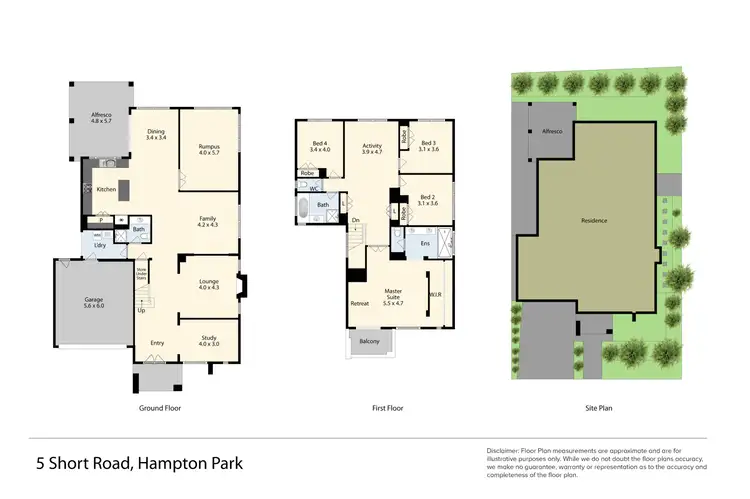 Floorplan of Homely house listing, 5 Short Road, Hampton Park VIC 3976