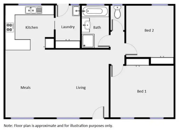 Floorplan of Homely unit listing, 3/6-10 Hendy Road, Buronga NSW 2739