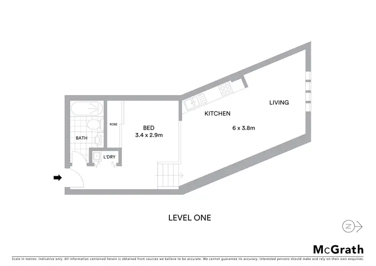 Floorplan of Homely studio listing, 113/1 Phillip Street, Petersham NSW 2049