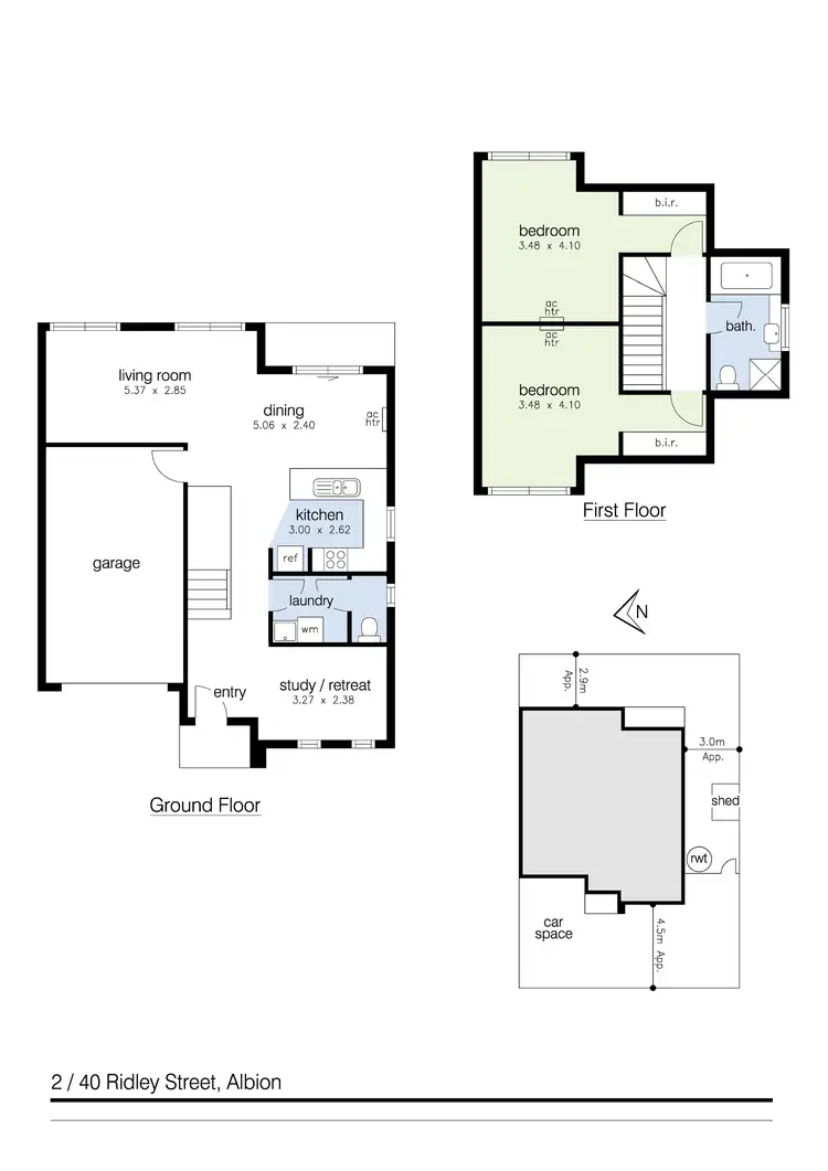 Floorplan of Homely townhouse listing, 2/40 Ridley Street, Albion VIC 3020