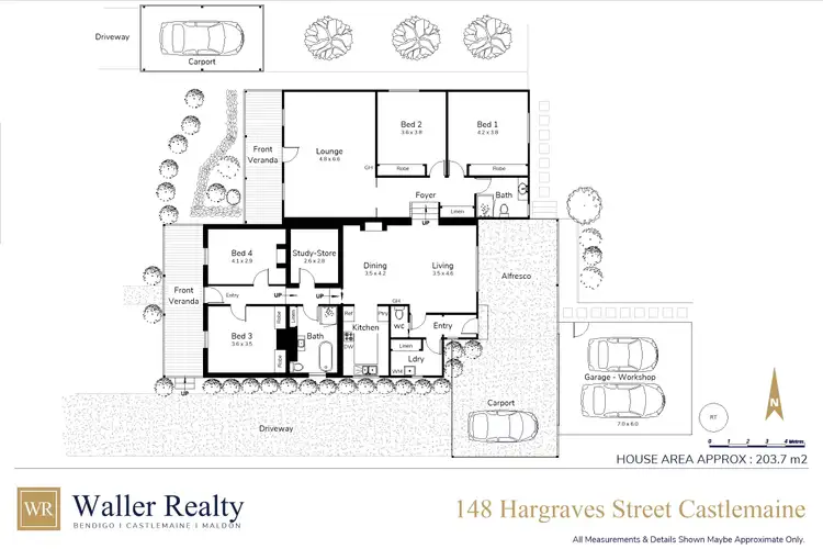 Floorplan of Homely house listing, 148 Hargraves Street, Castlemaine VIC 3450