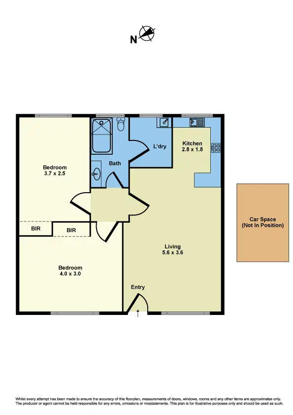 Floorplan of Homely unit listing, 2/28 Ridley Street, Albion VIC 3020