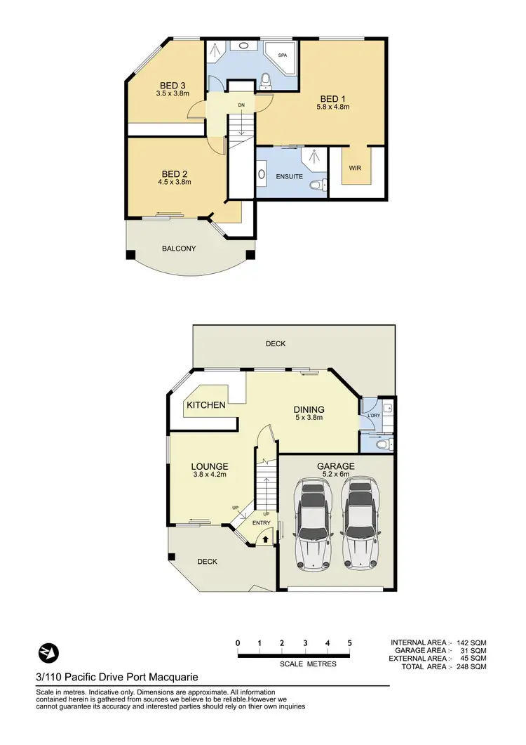Floorplan of Homely townhouse listing, 3/110 Pacific Drive, Port Macquarie NSW 2444