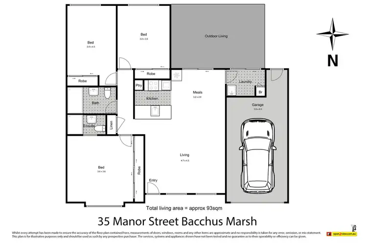 Floorplan of Homely house listing, 35 Manor Street, Bacchus Marsh VIC 3340