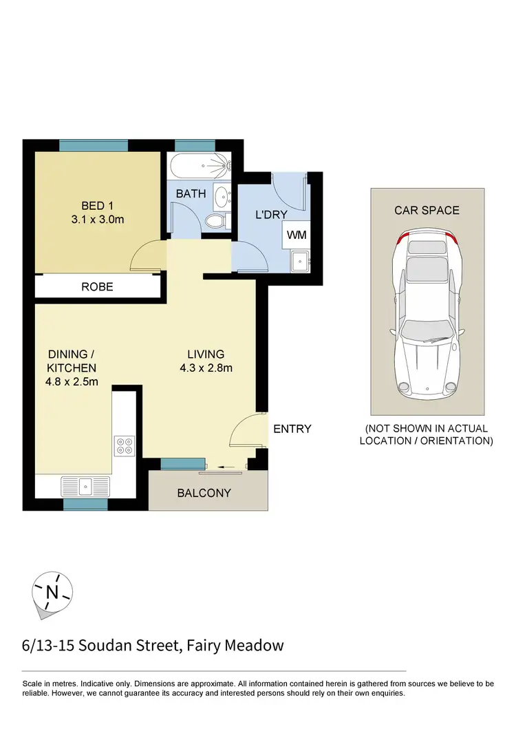 Floorplan of Homely apartment listing, 6/13-15 Soudan Street, Fairy Meadow NSW 2519