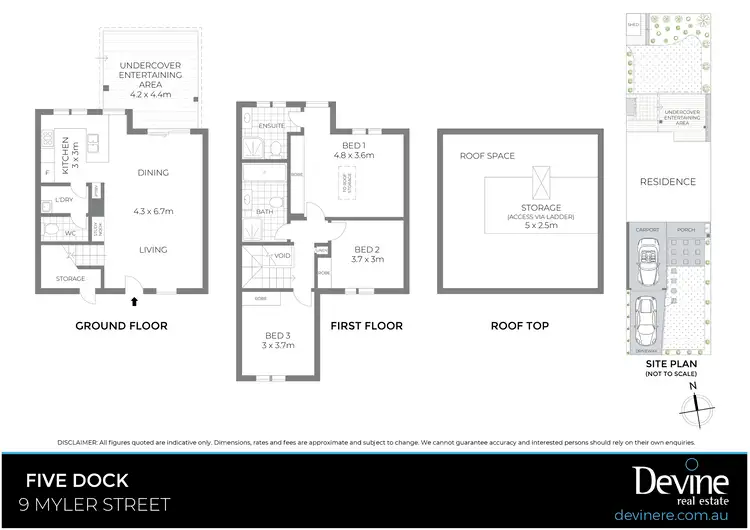 Floorplan of Homely townhouse listing, 9 Myler Street, Five Dock NSW 2046