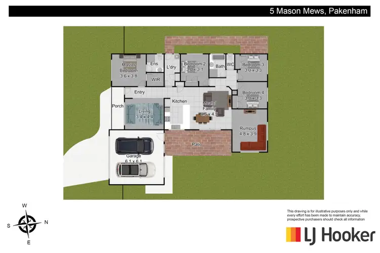 Floorplan of Homely house listing, 5 Mason Mews, Pakenham VIC 3810