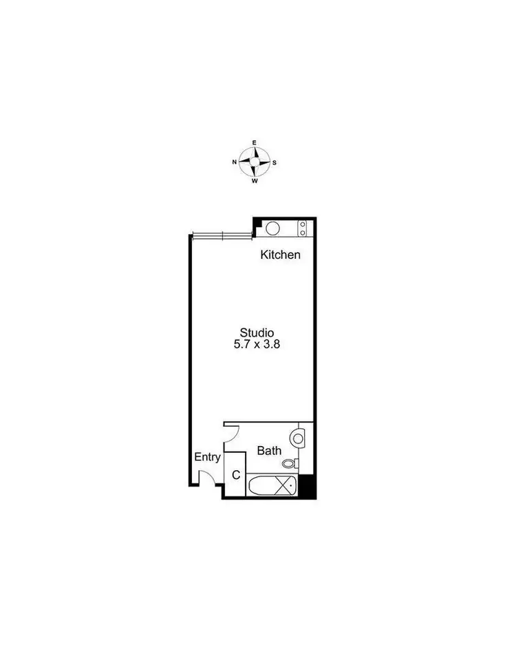 Floorplan of Homely apartment listing, 401/5-9 Studley Park Road, Kew VIC 3101