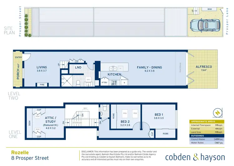 Floorplan of Homely house listing, 8 Prosper Street, Rozelle NSW 2039