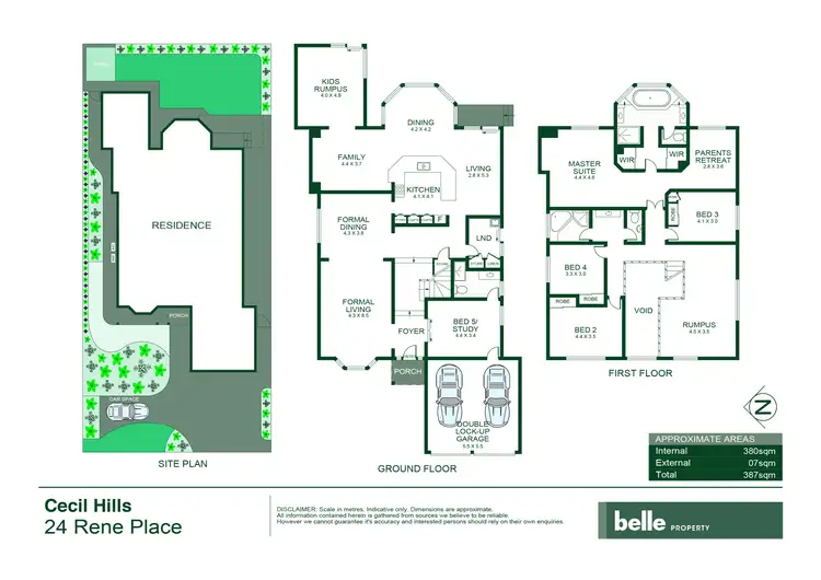 Floorplan of Homely house listing, 24 Rene Place, Cecil Hills NSW 2171