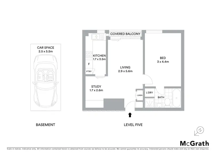 Floorplan of Homely apartment listing, 5C/6 Hampden Street, Paddington NSW 2021